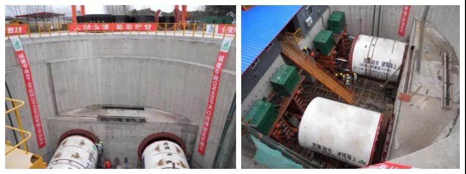 上海双根DN4000mm排污管顶管施工现场 上海双根DN4000mm排污管顶管施工现场